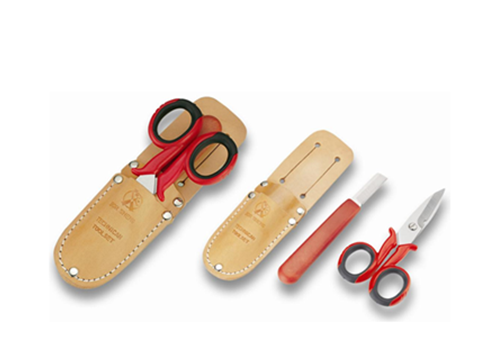 Electrician's Scissors & Knife | Leather Pouch BS-5068-1